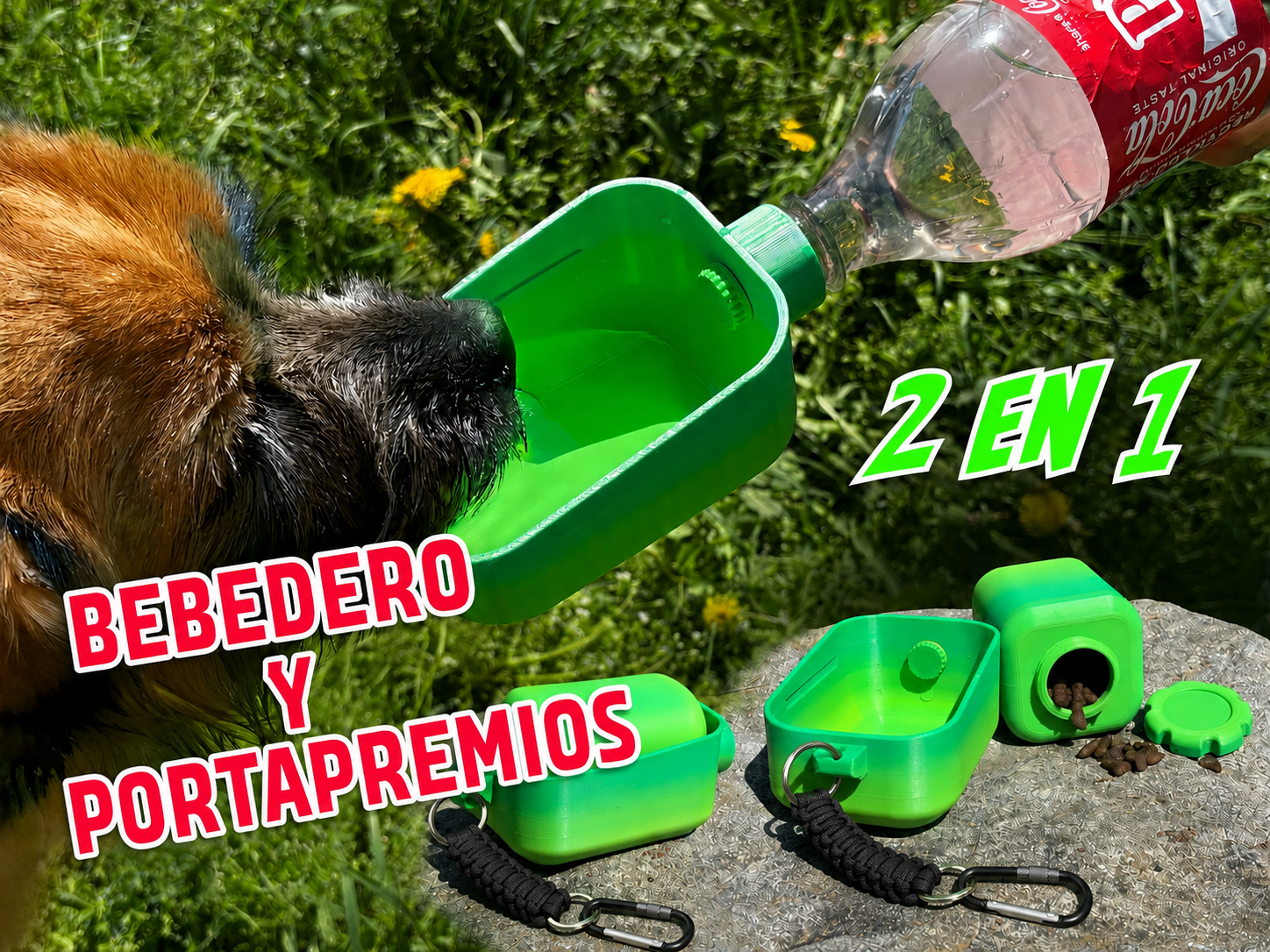 Bebedero y Portapremios 2 en 1 para Mascotas · foto 2 de 2
