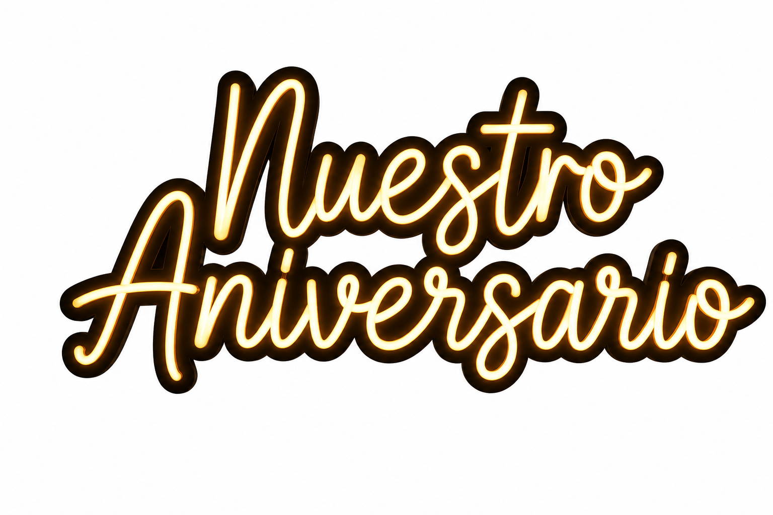 Cartel NEON "Nuestro Aniversario" 40x20 cm · foto 1 de 2